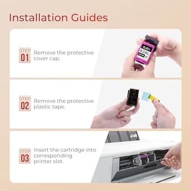 ejet 63XL Ink Cartridge Combo Pack Replacement for HP 63 Ink 63XL Ink Cartridges Black and Color for OfficeJet 3830 4650 5255 5258 4655 4652 3833 Envy 4520 4512 DeskJet 1112 3630 (1 Black,1 Tri-Color) - Image 3