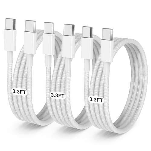 3-Pack Grey 3.3FT 60W USB C to USB C Cable, Type C Fast Charging Cable for iPhone Air 17 16e 16 15 Pro Plus Pro Max，for Galaxy S25/S24, for iPad Pro/Air/mini, for MacBook Pro/Air and More - Image 1