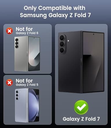 MAKAVO Magnetic for Samsung Galaxy Z Fold 7 Case [Compatible with MagSafe] Slim Translucent Matte Hard Back Cover & Soft Bumper, Fold7 Silicone Shockproof Phone Case, Black - Image 9