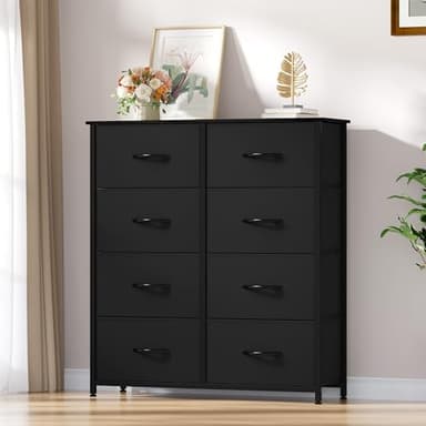 YITAHOME Fabric Dresser with 8 Drawers, Tall Dresser with Fabric Bins, Storage Tower Unit, Chest of Drawers for Living Room, Hallway - Image 2