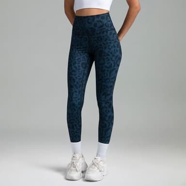 Colorfulkoala Women's High Waisted Tummy Control Workout Leggings Full Length Ultra Soft Yoga Pants 28" (S, Blue Leopard) - Image 2