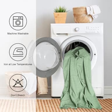 IVAPUPU Textured Linen Table Cloth for Rectangle Table - Sage Green Tablecloths Rectangular Waterproof Wrinkle Free Wipeable Dining Cover for Spring Wedding Birthday Kitchen Decor, 60 x 120 Inch - Image 8