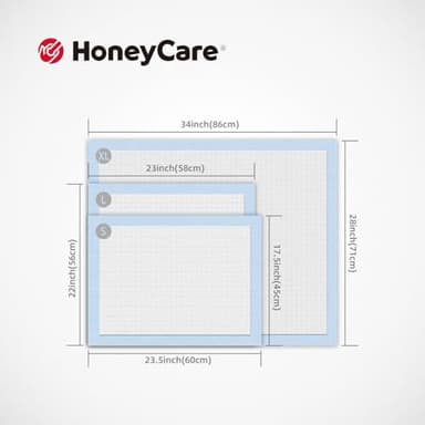 Honey Care All-Absorb, Small 17.5" x 23.5", 120 Count, Dog and Puppy Training Pads, Ultra Absorbent and Odor Eliminating, Leak-Proof 5-Layer Potty Training Pads with Quick-Dry Surface, Blue, A05 - Image 4
