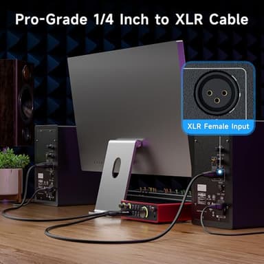 Cable Matters 6.35mm (1/4 Inch) TRS to XLR Cable - 10ft, Male to Male XLR to TRS Cable, Black - Not for Microphone Use - Image 3