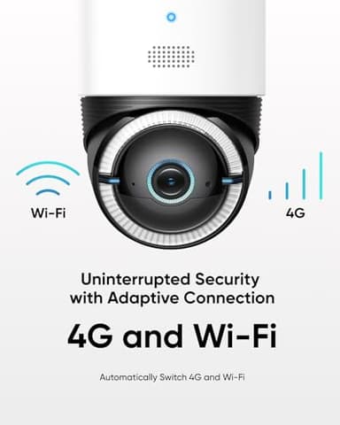 eufy Security 4G LTE Cam S330, 4K Cellular Solar Security Cameras Wireless Outdoor, Pan and Tilt, 4G and Wi-Fi Duo-Mode, AI Tracking, with SIM Card and 32GB SD Card, No WiFi, No Problem - Image 4