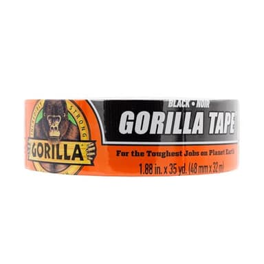 Gorilla Duct Tape, Black Tape, 1.88" x 35 yd (Pack of 1) - Heavy Duty and Weather Resistant for Indoor or Outdoor - Image 1