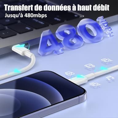 4Pack USB C to Lightning Cable 6FT, Fast Charging Cord for iPhone 14, Replacement for Apple Original Charger Cable for iPhone 14 13 12 11 Pro 11 XS MAX XR 8 7 6s Plus - Image 4