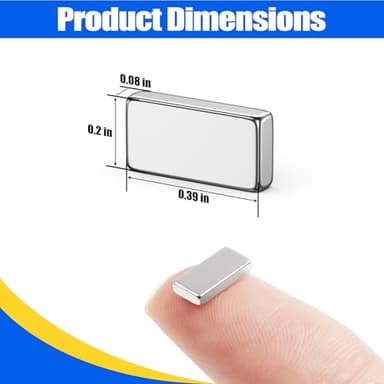 FINDMAG 100Pcs Strong Neodymium Magnets Bar, Heavy Duty Rare Earth Magnets, Rectangular Magnetic Bar, Small Powerful Magnetic Bar for Crafts Kitchen DIY Tool Storage Science Office – 10x5x2mm - Image 4