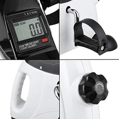 Mini Exercise Bike, himaly Under Desk Bike Pedal Exerciser Portable Foot Cycle Arm & Leg Peddler Machine with LCD Screen Displays - Image 5