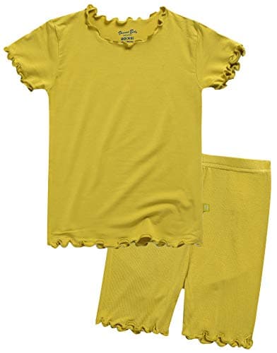 Vaenait Infant Toddler Kids Ruffle Short Summer Viscose Pajamas Set Shirring Olive XXL - Image 1