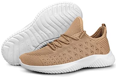 Feethit Womens Slip On Walking Shoes Non Slip Running Shoes Breathable Workout Shoes Lightweight Gym Sneakers Sandy Size 9 - Image 5