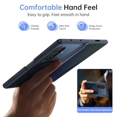 MOBOSI Magnetic for Z Fold 7 Case with Privacy Screen Protector, Compatible with Magsafe, Full-Body Slim Coverage Hinge Protection, Shockproof Phone Cover for Samsung Galaxy Z Fold7, Jet Black - Image 8