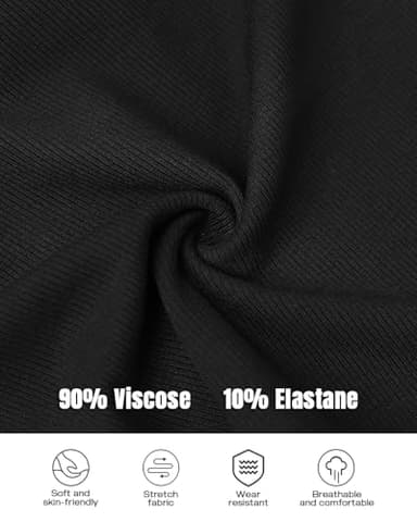 CHICME Tank Tops with Built in Bras Athletic Tank Tops for Women Ribbed Tank Top Running Tops Black-XL - Image 6