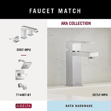 Delta Ara (1-Pack) Hand Towel Holder Polished Chrome Towel Racks for Bathroom Wall Square Towel Ring Holder for Bath Towel Hanger for Kitchen, Bathroom Accessories 77546 - Image 6