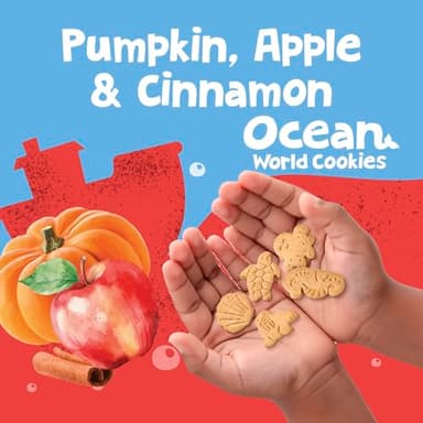 Get'ems! from Gerber Pumpkin, Apple & Cinnamon Ocean World Cookies, Kids Snack Made with Real Veggies & Fruits, Iron & Vitamin E - Image 4