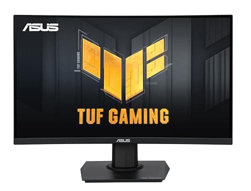 ASUS TUF Gaming 24” (23.6 inch viewable) Curved Monitor (VG24VQER) – FHD, 180Hz, 1ms, DCI-P3 90%, Extreme Low Motion Blur Sync, FreeSync, Shadow Boost, Eye Care, DisplayWidget Center, 3yr Warranty - Image 1