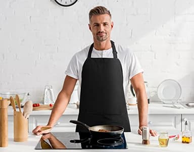 Utopia Kitchen 2 Pack Bib Apron, Adjustable with 2 Pockets, Water and Oil Resistant, Cooking Kitchen Chef Apron for Women Men - Image 7