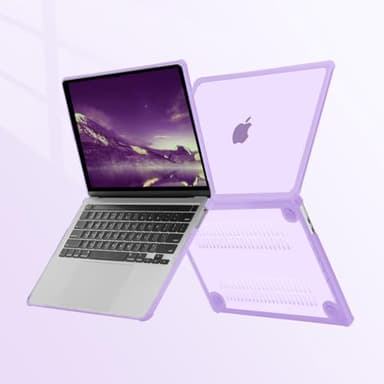 MOSISO Compatible with MacBook Pro 13 inch Case M2 2025-2016 A2338 M1 A2251 A2289 A2159 A1989 A1708 A1706, Anti-Cracking Heavy Duty Plastic TPU Bumper Hard Case&Keyboard Skin&Screen Film, Purple - Image 5