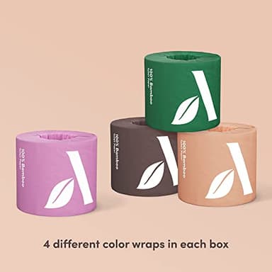 Amazon Aware 100% Bamboo 3-Ply Toilet Paper, Unscented, 24 Rolls, FSC Certified, 350 Sheets, 8400 Count, Pack of 24, Plastic-Free - Image 4