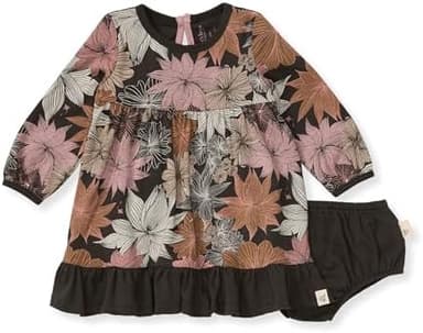 Burt's Bees Baby Baby-Girls Dress and Pantie Set, Infant & Toddler, Short & Long-Sleeve, 100% Organic Cotton - Image 3