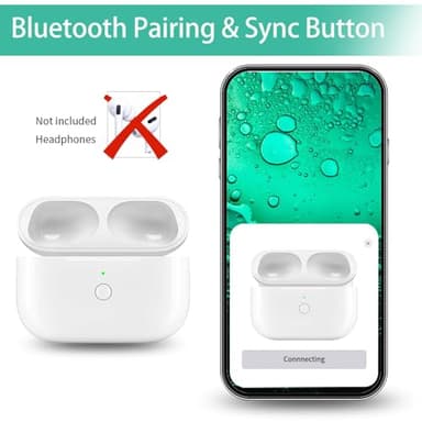 Wireless Charging Case Replacement Compatible with AirPods Pro 1st & 2nd Generation, AirPods Pro 1st & 2nd Charger Case with Bluetooth Pairing Sync Button - No Earbuds - Image 4