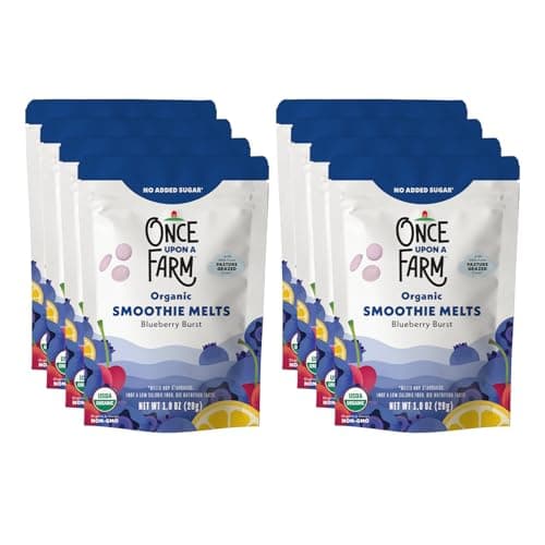 Once Upon A Farm Organic Smoothie Melts with Milk from Pasture Grazed Cows, Blueberry Burst, Non GMO, Kosher, 1 Ounces (Pack of 8) - Image 1
