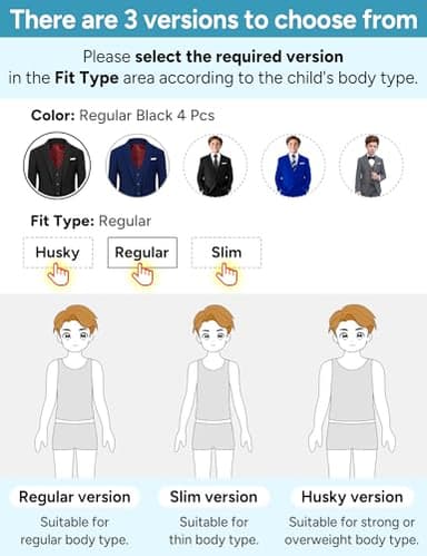 PACOROMANO Boy Suit Set Navy Extra Slim 7 Pcs Boys Formal Slim Suit Set Ring Bearer Outfit Boy Skinny - Image 3