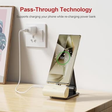 iWALK Small USB-C Portable Charger, 4500mAh Portable Charger for iPhone 16/15 16 Plus 16 Pro Max Mini Power Bank for Samsung Galaxy S25 S24 S23, Z Flip 5, Note, Moto, LG, Google Pixel, Cream - Image 5