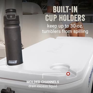 Coleman Classic Series 100qt Wheeled Marine Cooler, Fully Insulated Lid & Body Keeps Ice up to 5 Days, Holds up to 160 Cans - Image 6