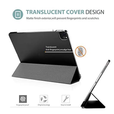 ProCase Smart Case for iPad Pro 12.9 2022/2021/2020/2018, Slim Stand Hard Back Shell Smart Cover for iPad Pro 12.9" 6th Gen/5th Gen/4th Gen/3rd Gen -Black - Image 3