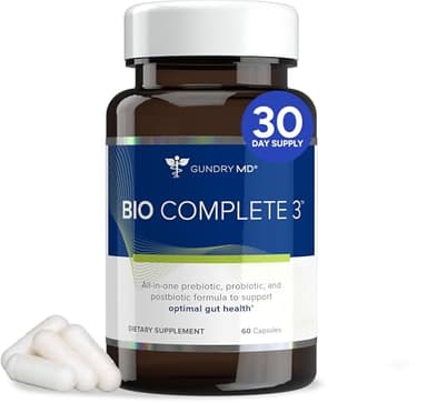 Gundry MD® Bio Complete 3, 3-in-1 Probiotics for Gut Health, Probiotic Supplements for Digestion, Supplement Supporting Bloating, Gas, Food Cravings, Energy Levels, Skin, and Focus, 30 Day Supply - Image 1