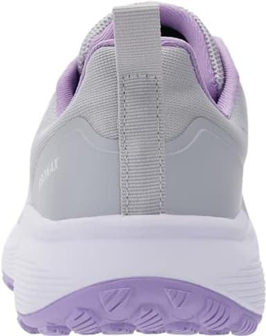 BRONAX Womens Wide Tennis Shoes Mesh Lace up Running Fitness Size 7w Sports Breathable Female Footwear Walking Rubber Sole Outdoor Athletics Sneakers Grey and Purple 38 - Image 3