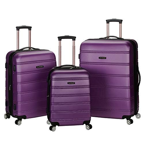 Rockland Melbourne Hardside Expandable Luggage with Spinner Wheels, Purple, 3-Piece Set (20/24/28) - Image 1