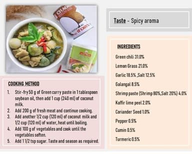 Mae Ploy Green Curry Paste, Authentic Thai Green Curry Paste for Thai Curries & Other Dishes 14oz/400g - Image 4