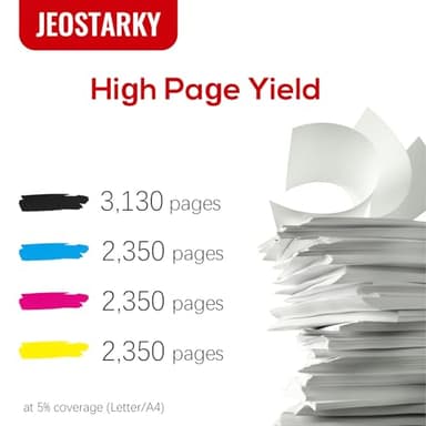 Jeostarky Compatible Canon 067H 067 Toner Cartridge Set Replacement for Canon 067H Compatible for Color ImageClass MF656Cdw LBP632Cdw MF654Cdw MF653Cdw LBP633Cdw MF650C LBP630C Printer (4 Pack) - Image 5