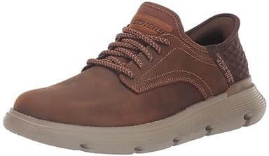 Skechers Men's Slip-ins Garza-Gervin Casual Slip-On Shoes Moccasin, Dark Brown, 10.5 - Image 1