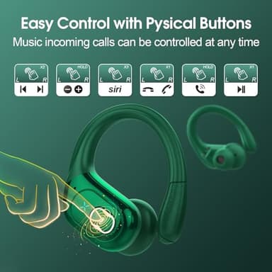 AI Translation Earbuds Real Time, 164 Language Translator Earbud 3-in-1 Bluetooth 5.4 Translator Earbuds with 6 Translation Modes, 75H Translators Headphones with APP for Travel Business, Dark Green - Image 9