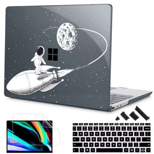 Mektron Case for 13.5" Microsoft Surface Laptop 5/4/3 with Metal Palm Rest Model 1951/1868, 2019/2021/2022 Release Plastic Hard Shell Cover with Screen Protector, Astronaut - Image 1