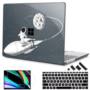 Mektron Case for 13.5" Microsoft Surface Laptop 5/4/3 with Metal Palm Rest Model 1951/1868, 2019/2021/2022 Release Plastic Hard Shell Cover with Screen Protector, Astronaut - Image 1