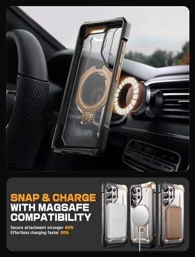 SUPCASE for Samsung Galaxy S25 Ultra Case with Stand (Unicorn Beetle Grip), [S Pen Friendly] [Compatible with MagSafe] [Military-Grade Protection] Magnetic Translucent Back Phone Case, Desert - Image 7