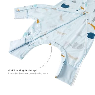 Duomiaomiao 2 Pack 0.5 TOG Toddler Sleep Sack 36-48 Months 100% Cotton Lightweight Baby Sleep Sack with Feet, Breathable Comfy Toddler Wearable Blanket - Image 5