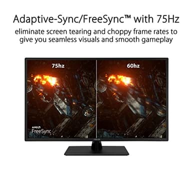 ASUS 31.5” 1080P Monitor (VA329HE) - Full HD, IPS, 75Hz, Adaptive-Sync, Eye Care, Low Blue Light, Flicker Free, HDMI, VGA, Wall Mountable, Tilt Adjustable,Black - Image 3