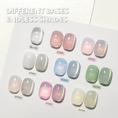 GAOY Glassy Cat Eye Gel Nail Polish, 16ml Glitter Holographic UV Gel Polish with Magnet, Reflective Translucent, 2341 Silvery Moonlight - Image 6