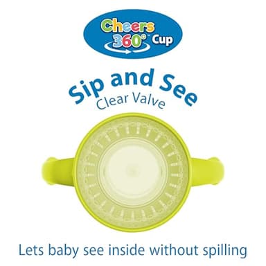 Dr. Brown's Milestones Straw to 360° Cup Set, Convertible Toddler Training Cup Set with Interchangeable Silicone Straw and 360 Degree Cup Lids, Blue Green, 10 oz/300 mL, BPA Free, 9m+, 2 Pack - Image 5