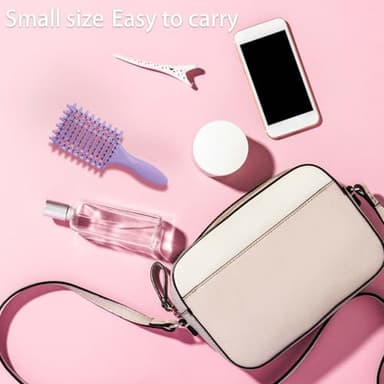 Curl Defining Brush,2024 Curly Hair Brush,Vented Hair Brush for Detangling, Shaping and Defining Curls For Women and Men Less Pulling (2Pcs Purple) - Image 4