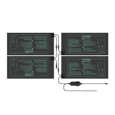 LUXBIRD 4 Pack Seedling Heat Mats with Digital Thermostat Controller, 10" x 20.75" Waterproof for Seed Starting, Germination, Hydroponics, Brewing, Breeding, Greenhouses (LB-HT04) - Image 9