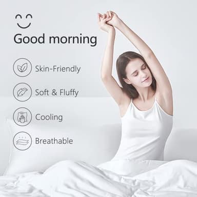 TEXARTIST Premium 2100 Series King Comforter All Season Breathable White Comforter Soft 4D Spiral Fiber Quilted Down Alternative Duvet Insert with Corner Tabs Luxury Hotel Style (90"x102") - Image 2