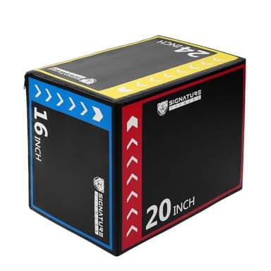 Fitvids Plyo Box, 3-in-1 Foam Plyometric Jump Box, 16”x20”x24” Box Jump for for Home Gym Training Fitness Workout Exercise - Image 1