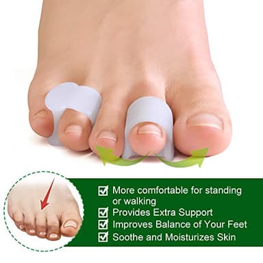 Welnove Gel Toe Separator, Pinky Toe Spacers, Little Toe Cushions for Preventing Rubbing & Relieve Pressure (Pack of 12) - Image 5