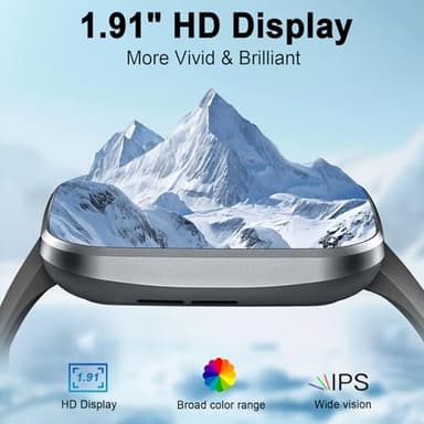 Smart Watch(Answer/Make Call), 1.91" Smartwatch for Men Women, NEW Fitness Watch with 110+ Sport Modes, Fitness Activity Tracke with Pedometer/Sleep Monitor/Heart Rate/IP68 Waterproof, for Android iOS - Image 3